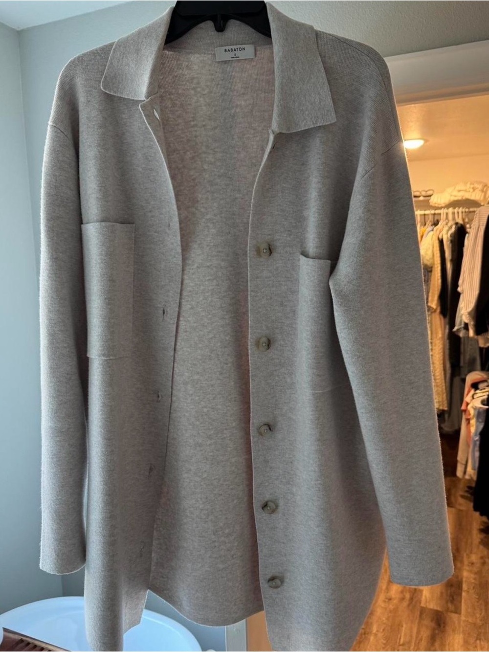 Aritzia Babaton Knit Shirt Jacket